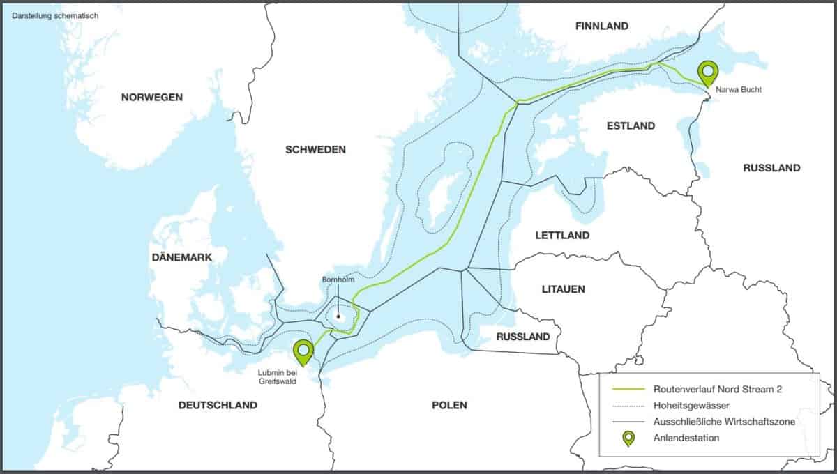 Nord Stream 2 Map